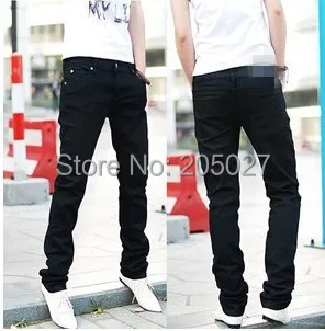 Модные новые мужские тонкие повседневные брюки модные обтягивающие джинсы узкие