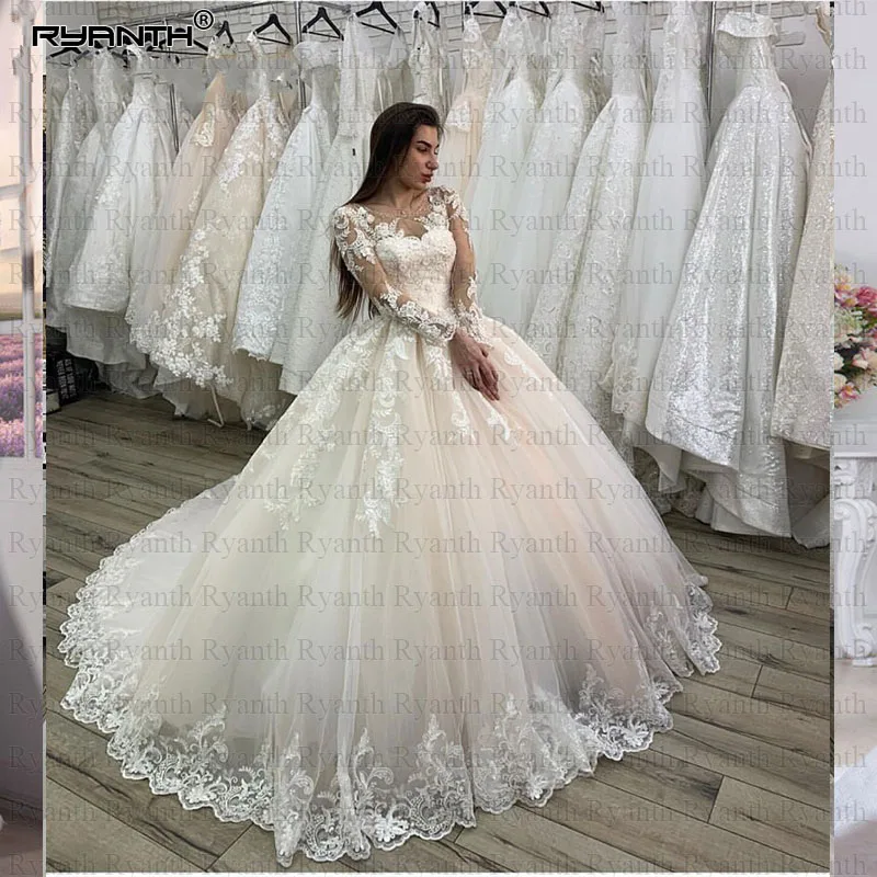 Роскошное бальное платье принцессы Vestido de noiva Robe De Mariage, Новое поступление, кружевное черное свадебное платье на пуговицах, изготовленное на заказ