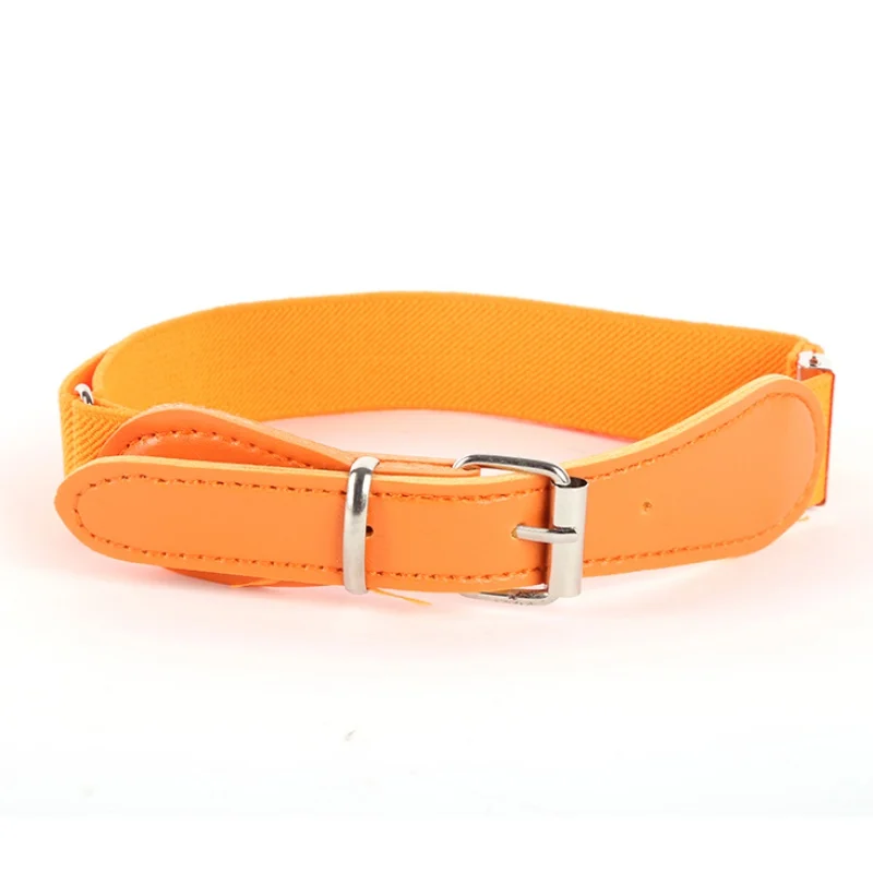 Детский широкий эластичный пояс с пряжкой из сплава для мальчиков и девочек|alloy