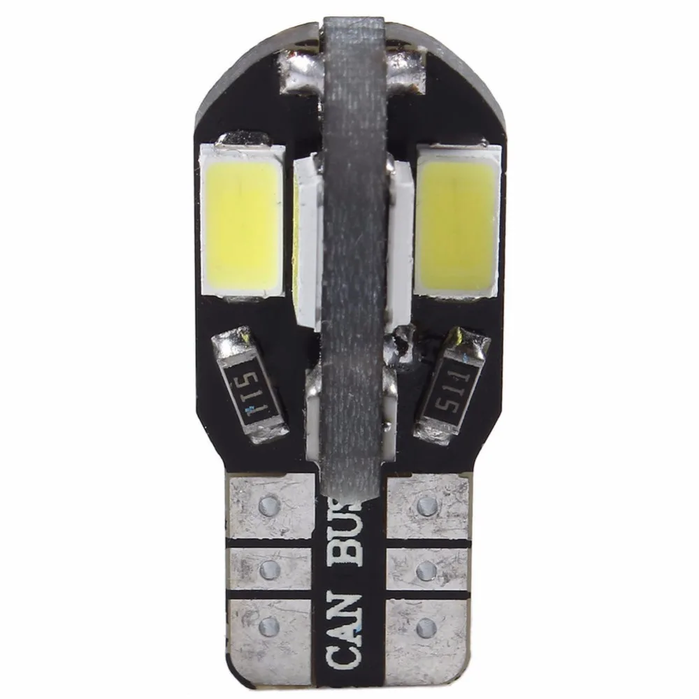 100 шт. автомобильные светодиодсветодиодный лампы T10 8 SMD 5630 5730 без ошибок|light bulb touch