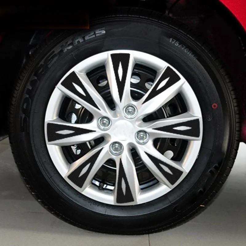 

1set for Hyundai Verna 4 tires Wheel hub Sticker Carbon fiber sticker