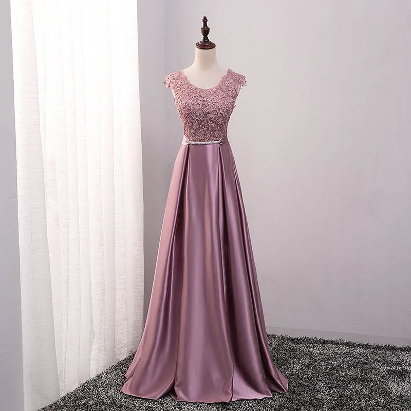 darker pink Robe de soiree Новое поступление вечерние платья длинное платье ТРАПЕЦИЕВИДНОЕ ПЛАТЬЕ с аппликацией vestido de noche платья для выпускного вечера - Цвет: darker pink