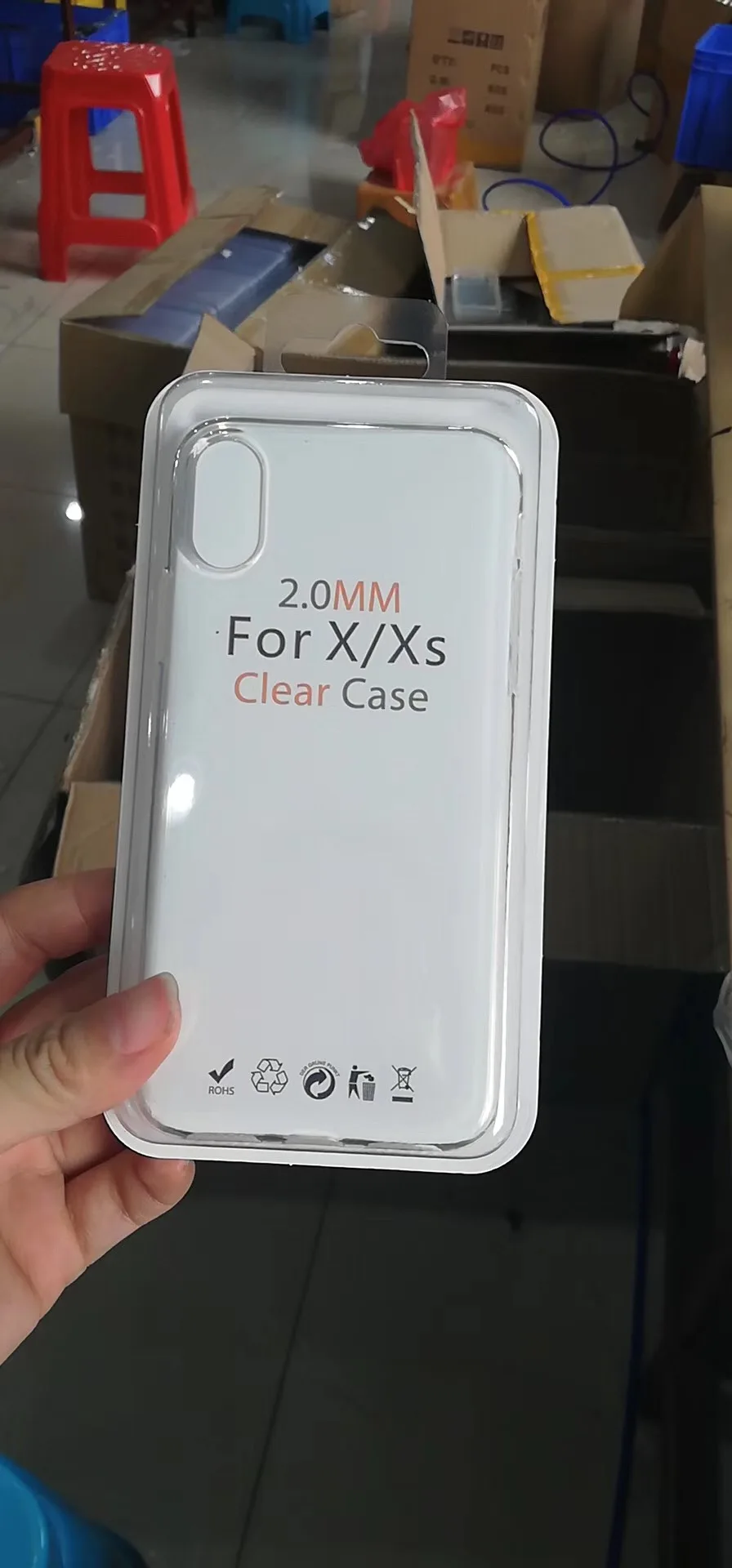 Phone Cases For iPhone 6 XS MAX Transparent TPU Case Cover For iPhone 11 pro max 8 Plus XR 2.0mm Cover Soft Silicone 100PCS