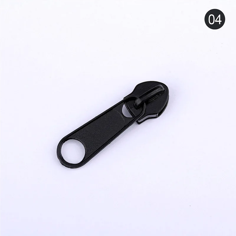 black 50 шт Мода 5# металлический бегунок для нейлоновые молнии Сумка Одежда молнии головы тянет ремонт на молнии наборы DIY сумка Швейные аксессуары - Цвет: black