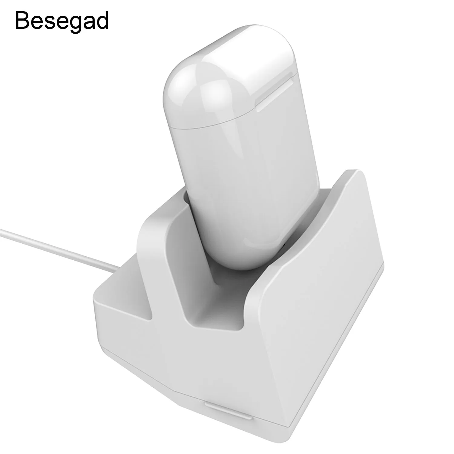 Настольная док станция Besegad 2 в 1 зарядное устройство для Apple Airpods iPhone 8 7Plus 6s 6 Plus|charger