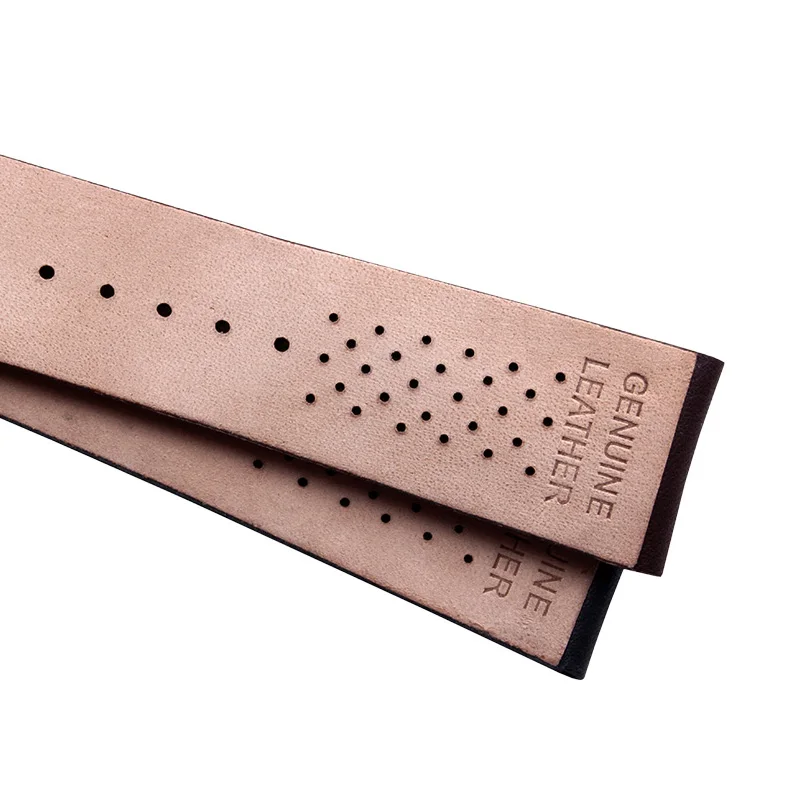 

EACHE Smooth Genuine Calf Leather Watchband Butterfly Buckle High Quality Genuine Leather Watch Straps 18mm 20mm 22mm Breathable
