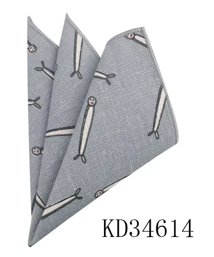 KD34614 Животное печати Карманный квадратный для мужчин женщин мультфильм полотенце для сундуков носовые платки для джентльменов мужские костюмы платок карман полотенце - Цвет: KD34614
