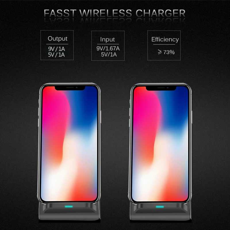 IToncs стол QI Беспроводной Зарядное устройство Quick Charge 2 0 быстрой зарядки для IPhone 8 10 X
