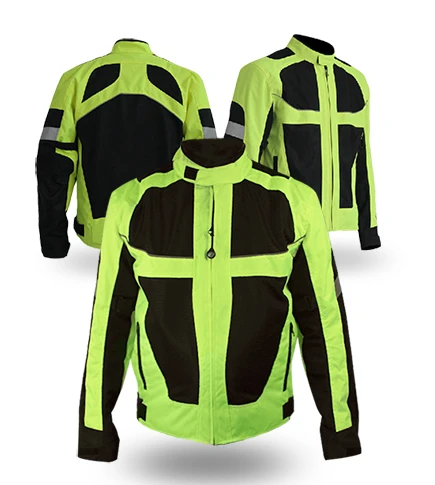 Всесезонная мотоциклетная куртка Lucifer желтая для мужчин фторезиновая одежда