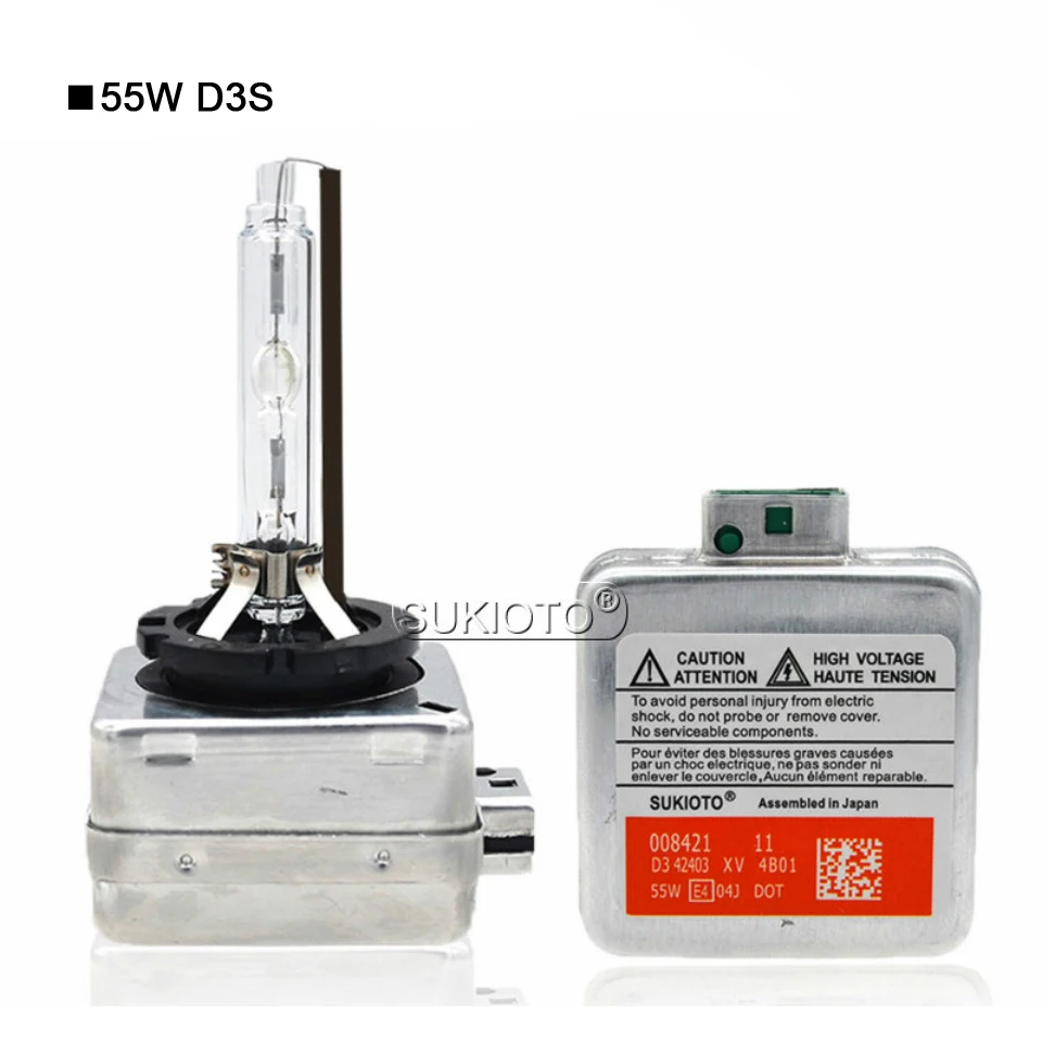SUKIOTO Xenon 55 Вт D1S D3S 5000 К 6000 К HID Xenon комплект балласт фара 4300 К hid проектор Объектив лампа для Q7 A3 A6 Passat SAGITA