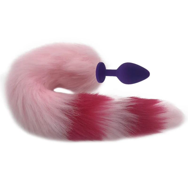 Силиконовая Анальная пробка с лисьим хвостом Анальное устройство для