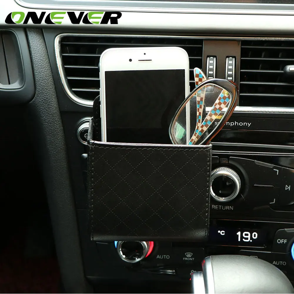 ONEVER авто Air Vent Висит Сумка Организатор телефон Очки денежных коробка для хранения