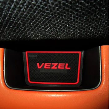 19Pcs/Set Car Gate Slot Mat Water Cup Anti Dust Slip Resistance Pad for Honda Vezel HRV Hr-v 2016 2015 2014 2013 Accessories |