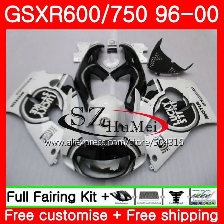 

Body For SUZUKI Lucky Strike GSX-R600 GSXR 600 750 SRAD 27SH13 GSXR750 96 97 98 99 00 GSXR600 1996 1997 1998 1999 2000 Fairings