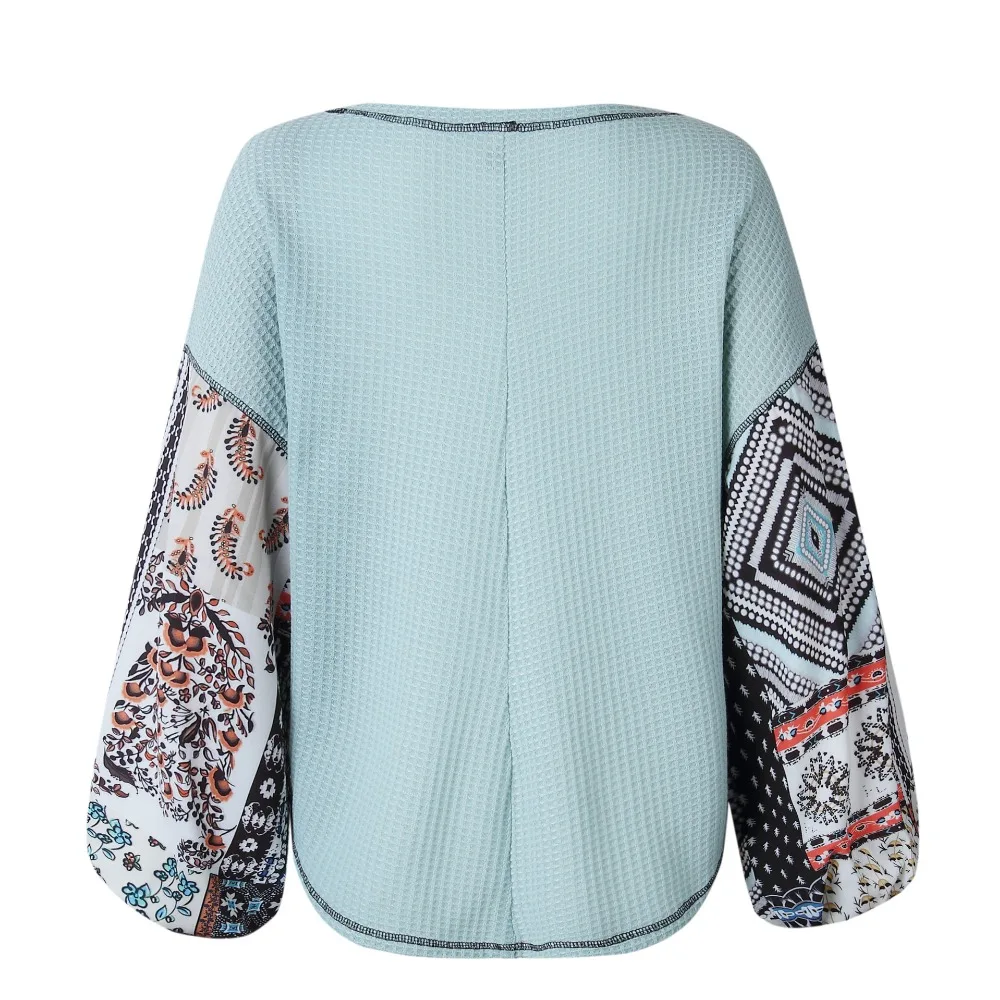 Women Autumn Winter Knitting Pullovers Tops 2018 Patchwork Print Long Sleeve O Neck Casual Fashion Loose Lady Street Sweater | Женская