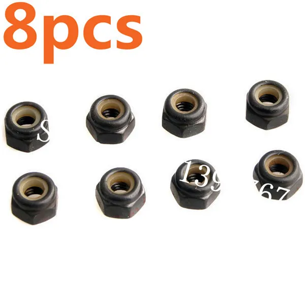 8 шт. нейлоновая гайка M4 4 мм 02055 для модели автомобиля масштаб 02055|spare parts|hsp spareshsp parts