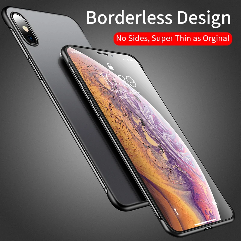 IHaitun роскошный бесборный чехол для телефона iPhone XS MAX XR X Чехлы ультра тонкая задняя крышка для iPhone X 10 7 8 Plus тонкое кольцо ремешок