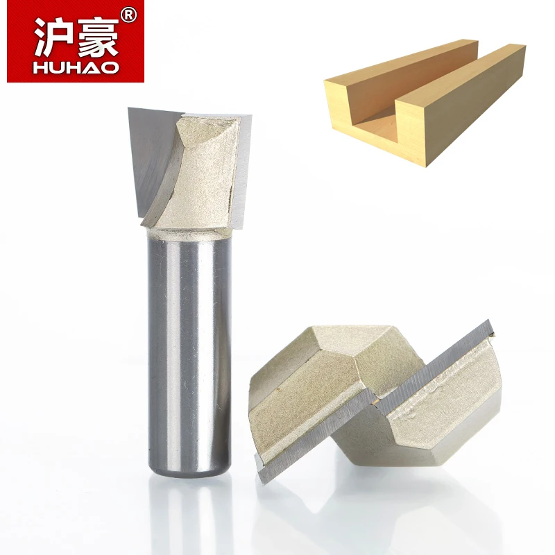 HUHAO 1pcs 1/2&quot Shank CNC Cleaning bottom router bit Woodworking Tools two Flute endmill bits for wood cutting tools|cleaning bit|router