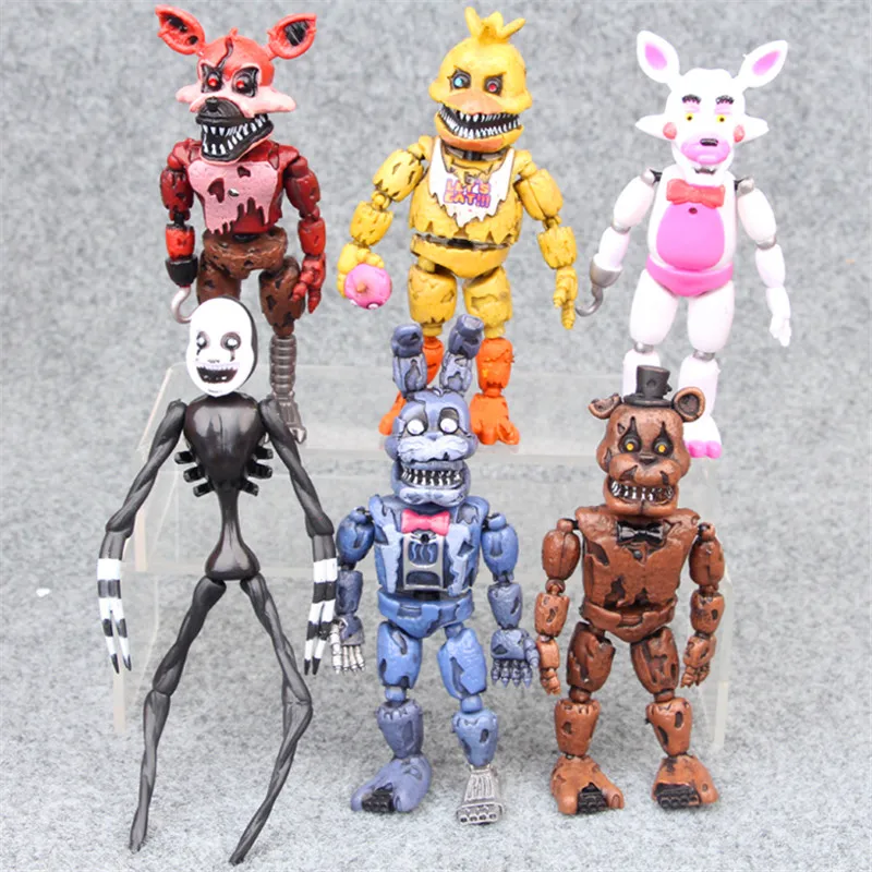 FNAF/6 шт. 10 см пять ночей у Фредди Бонни Foxy Freddy Fazbear медведь ночь игрушки фигурку