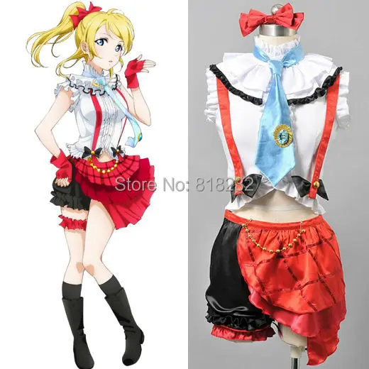 Love Live Bokura wa Ima no Naka de OP1 Eli форма аясе Топы платье наряд Аниме косплей костюмы|anime