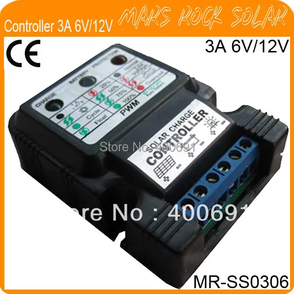 Controlador de Carga Solar para Painel Solar com Led Viável para Home System ou Luz Solar 3a 6 V12 v Pwm