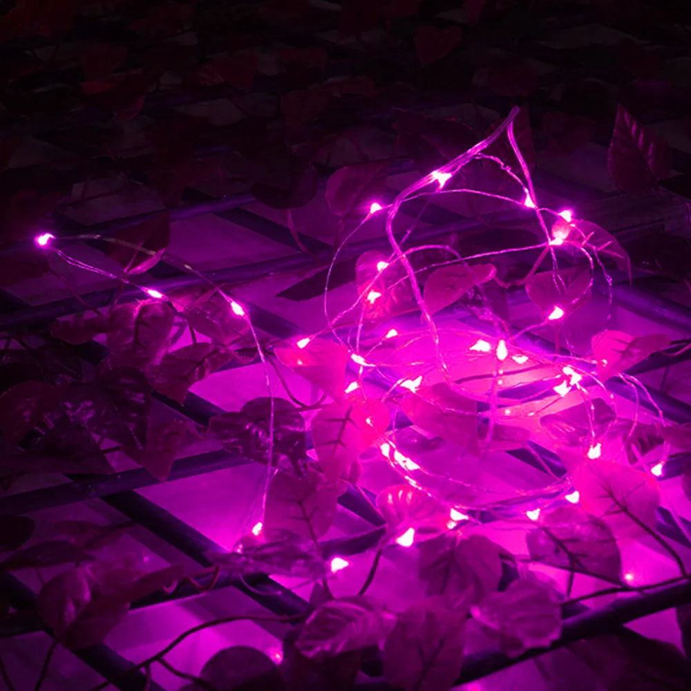 Сделай сам Свадебная вечеринка 3 м 30LED кнопка на батарейках серебряная медная