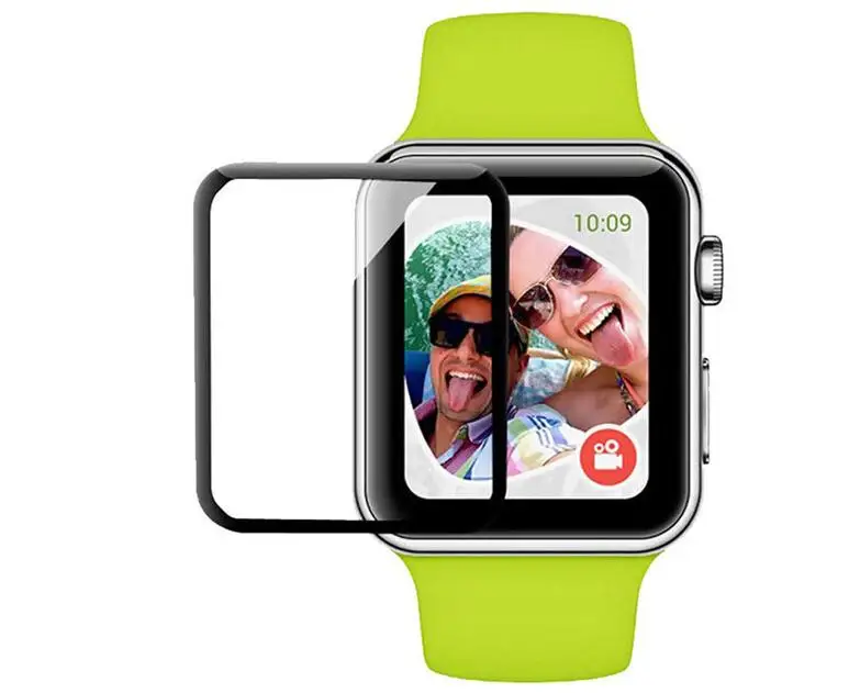 3D изогнутое полное покрытие закаленное стекло для Apple Watch 1 2 3 4 полная защитная