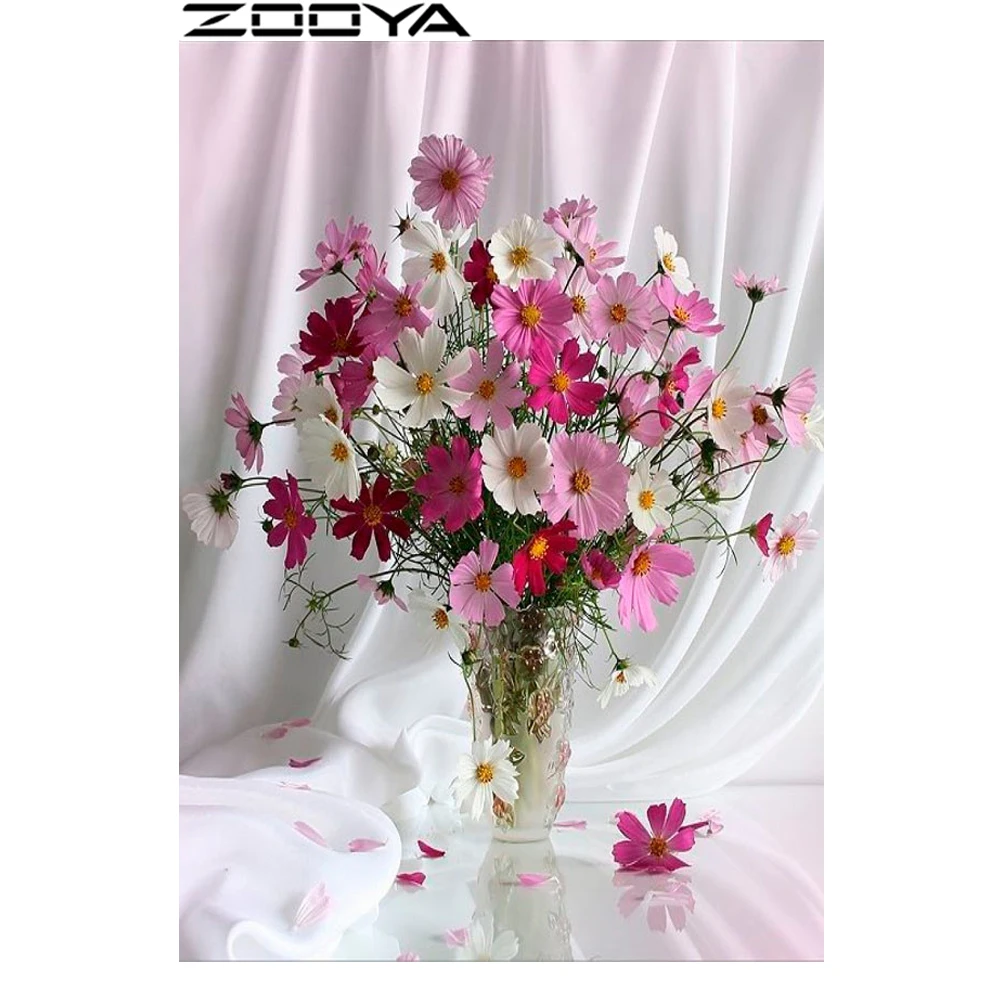 ZOOYA DIY 5D алмазная картина все наклейки красивая ваза для цветов на подоконнике