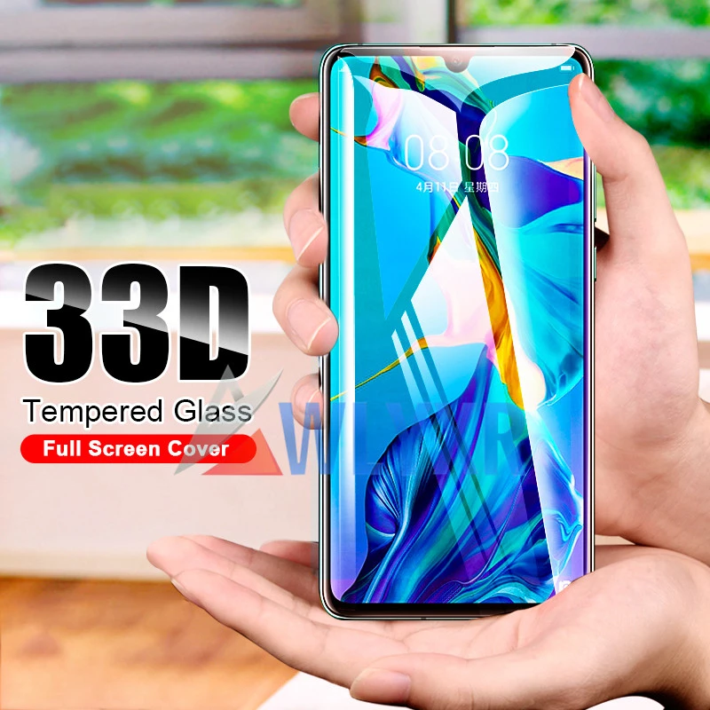 33D Защитное стекло для экрана Huawei P30 P20 Pro Lite P Smart Plus 2019 закаленное Honor 8A 8C 8S 8X 20 10