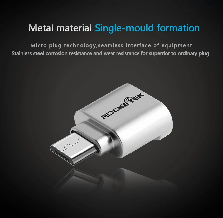 Rocketek micro usb 2,0 type c otg телефон мини-считыватель карт памяти адаптер алюминиевый кардридер для micro SD/TF microsd ноутбука