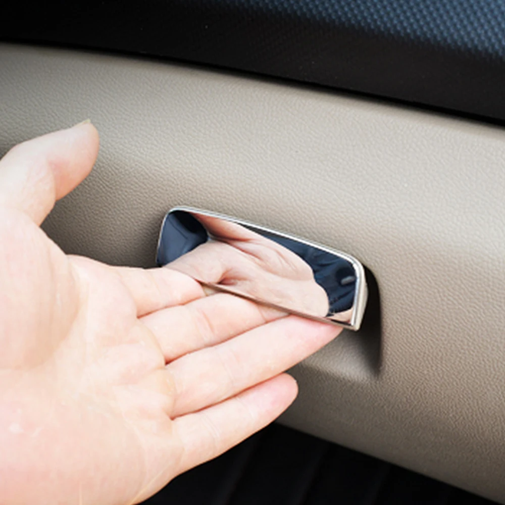 Чехол для перчаток из АБС пластика хромированная наклейка на ручки Hyundai Verna Solaris