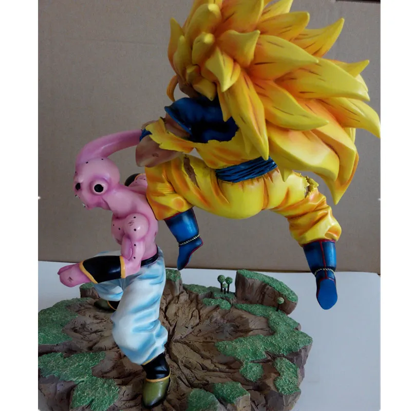 Статуя Dragon Ball Z Super Saiyan 3 Son Goku VS Majin Buu GK полноразмерный портрет полимерная фигурка