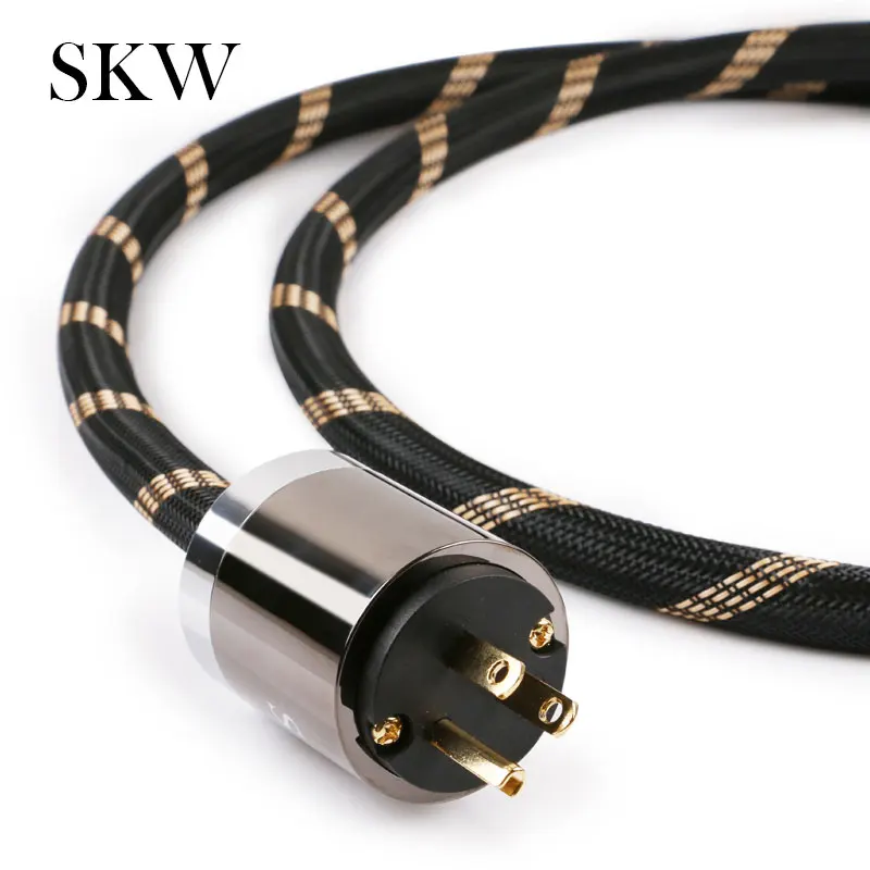 Кабель питания SKW HIFI с вилкой Стандарта США/ЕС кабель 6N OCC длиной 1 м 5 2 3 для фильтра