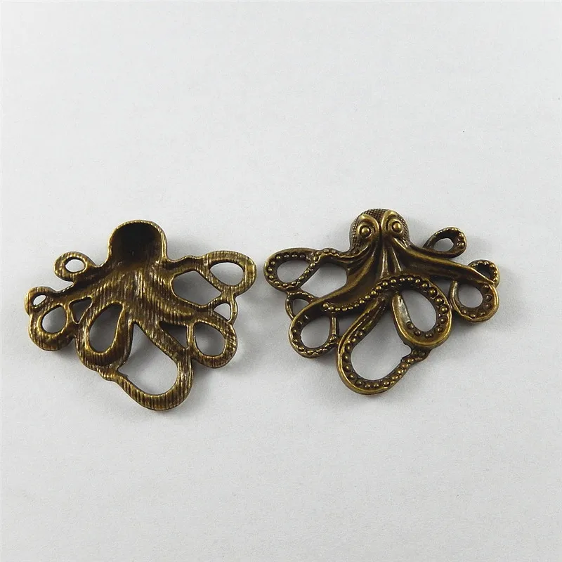 Украшения в виде осьминога 5 шт. антикварная бронза уникальный дизайн коллекция