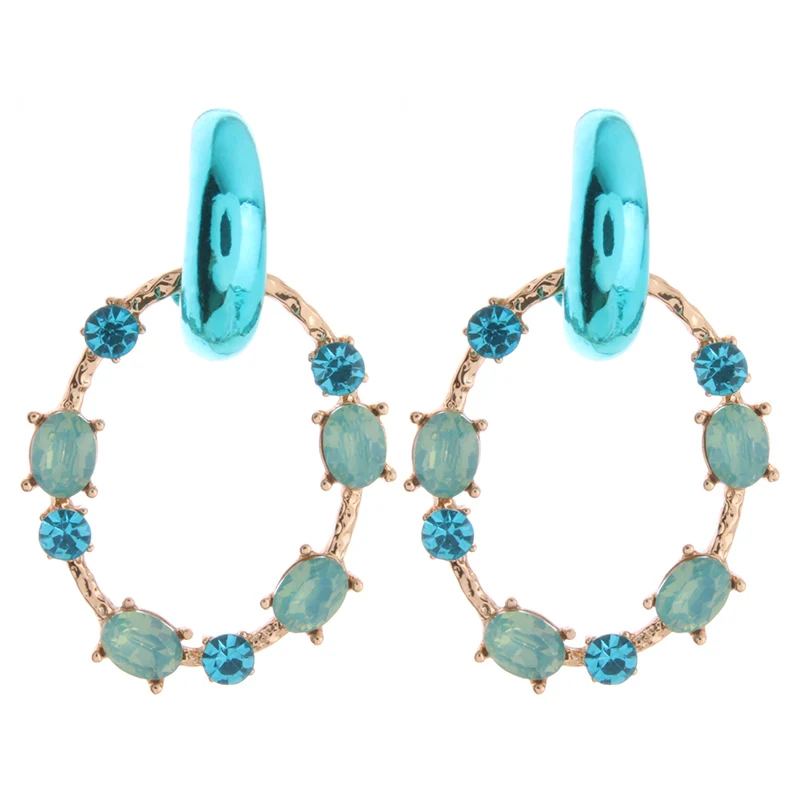 Овальные серьги подвески NeeFu WoFu из цинкового сплава брендовые большие со