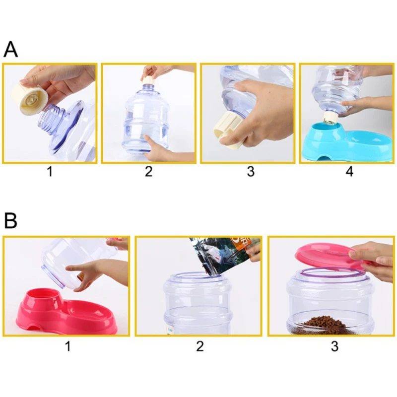 Портативная автоматическая кормушка для домашних животных собак