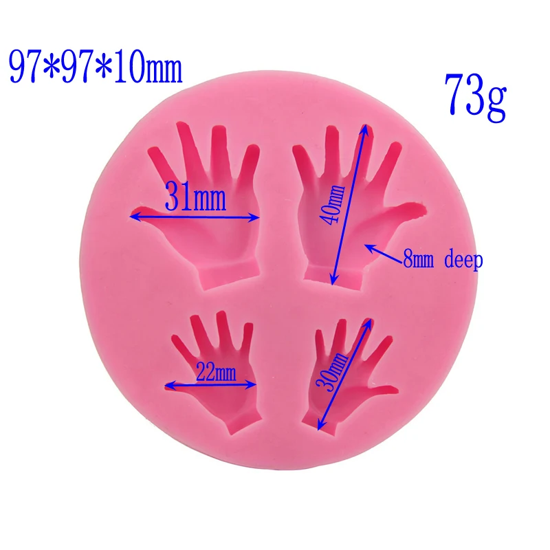 3d силиконовая форма для детской ноги маленькая руки украшения торта инструменты
