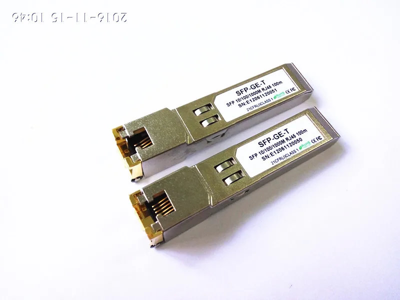 2 шт./лот оптоволоконный 1000base-T медный SFP модуль приемопередатчика соединитель RJ45