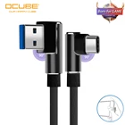 Кабель Usb type C 90 градусов для samsung Note 10 A70 A40 S10 S9 S8 Usb C зарядное устройство Шнур Быстрая зарядка Usbc кабель type-c Usb-c провод