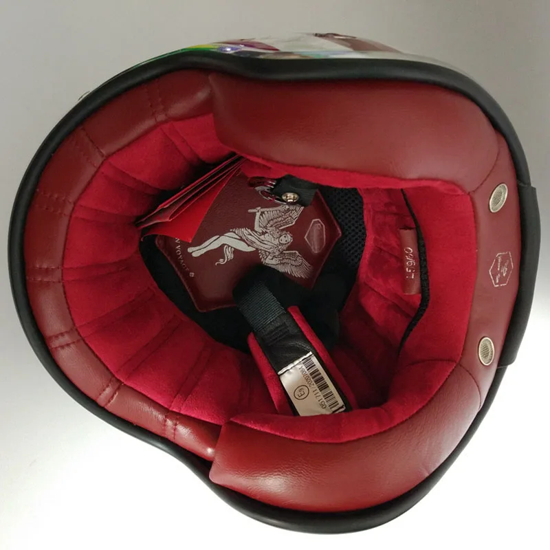 Винтажный шлем для мотокросса MASEI ruby с открытым лицом из АБС-пластика Красного