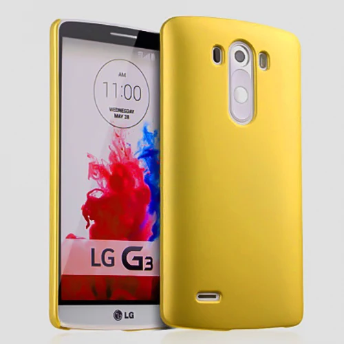 Матовая Пластик Coque 5.5For Lg G3 чехол для Lg G3 D855 D856 D857 D859 телефона чехол-лента на заднюю панель - Цвет: yellow