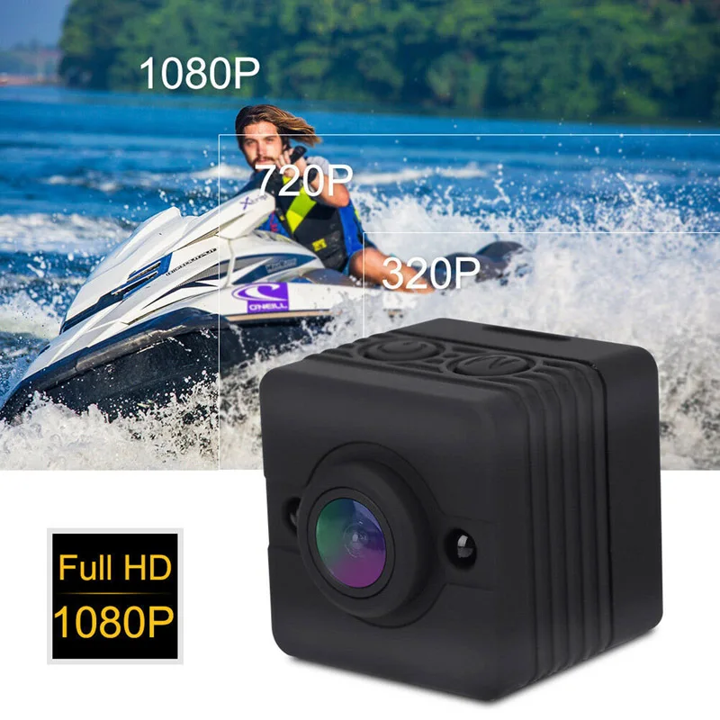SQ12 Водонепроницаемая мини-камера HD 1080P DVR объектив скрытые видеокамеры широкий