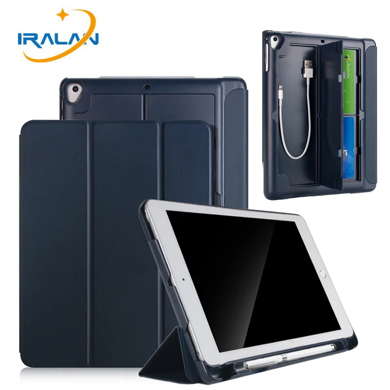 Чехол для Apple ipad 9 7 2017 2018 с держателем карандашом чехол iPad 5 6 Air 1 2 Новый планшета USB