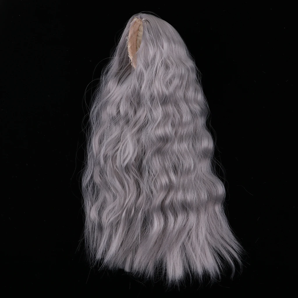 1/4 BJD кукла DIY парик прекрасные длинные вьющиеся волосы, DIY парик волос высокая температура проволока Накладка для волос ручной работы кукла парик(серый