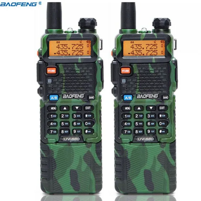 camo 2 шт BaoFeng UV-5R 3800 мАч батарея коммуникатор рация Двухдиапазонная VHF/UHF 136-174& 400-520 МГц CB радио+ 2 шт NA-771 антенна - Цвет: camo