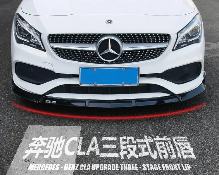 Для Mercedes-Benz CLA W117 тела комплект спойлер- CLA200 180 250 ABS задний спойлер переднего бампера Защита выхлопного отверстия