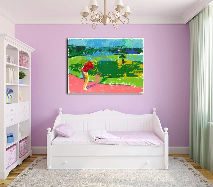 A1883 LeRoy Neiman Abstract Playing Golf HD Canvas Print Home decoration Living Room bedroom Wall pictures Art painting | Дом и сад