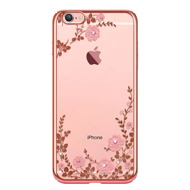 

Kingxbar Luxury Crystal Ultra Slim Phone Case For iPhone 6 6s 6 Plus 6sPlus Diamonds Hard Plastic Transparent Rhinestone Cover