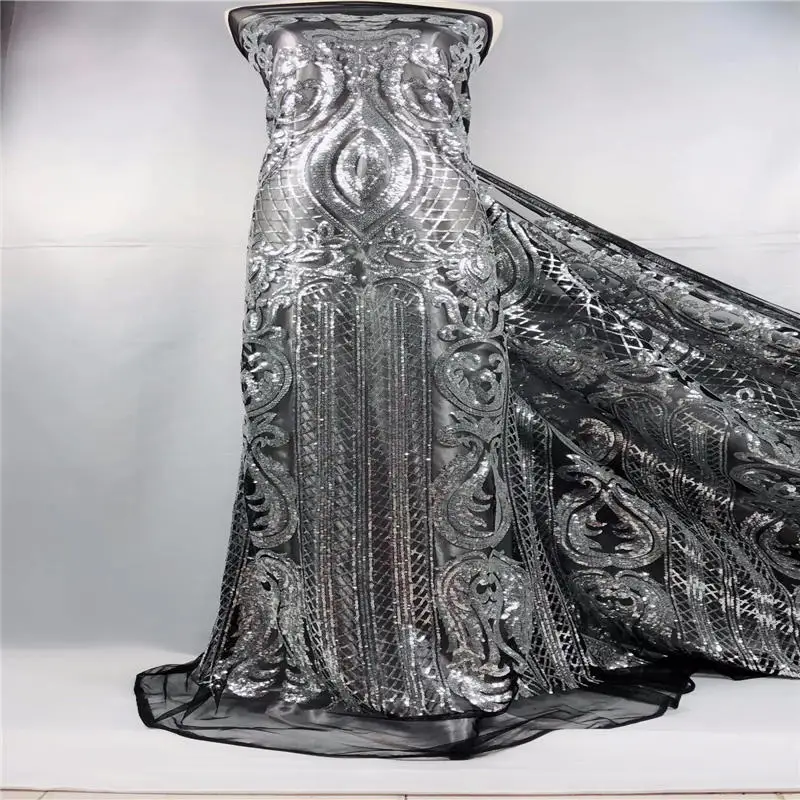 Special offer 2018 high quality african tulle 3d lace fabric Wholesale sequins French net for Nigeria wedding | Дом и сад