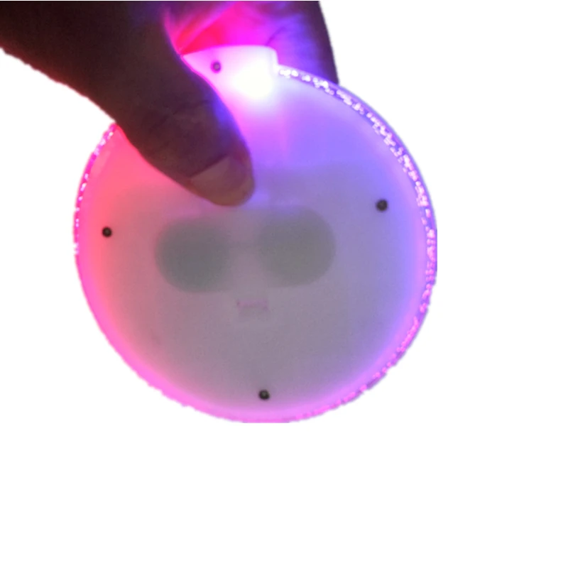 Круговой Красочные RGB светодиодный светильник подставки под напитки Стекло